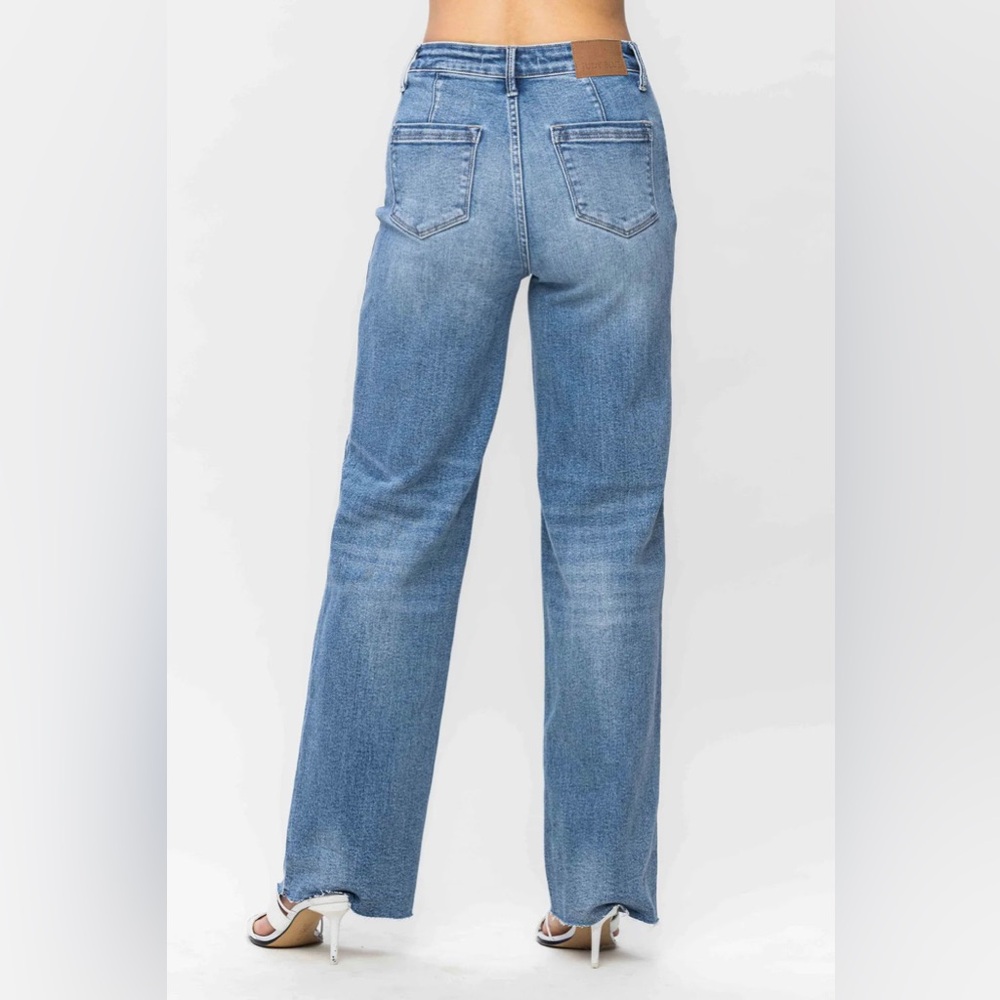 Judy Blue Wide Leg Light Wash Jeans Plus Size 15